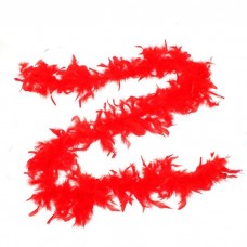 Карнавальный шарф-перо красный