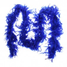 Карнавальный шарф-перо синий
