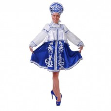 Русский женский костюм Гжель