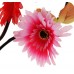 Декоративная ветка "Герберы" 150 см (цена за шт), цвет: Розовый с белым №5344.95