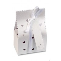 Коробочка - сумочка с лентой и сердечками №5356.19