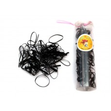 Набор резинок для волос черные, силиконовые  №5160.20