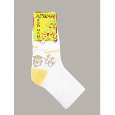 Носки детские хлопок, white/yellow (белый/желтый) , размер: 16/18 №4961.60