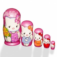Матрёшка "Hello Kitty" 5 в 1, 25см №4876.520