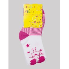 Носки детские хлопок, pink/white (розовый/белый) , размер: 16/18, 18/20 №4960.60