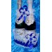 Корзина под шампанское "Ладья" Цвет: белый с синим №4798.220 (отделка в ассортименте)
