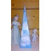 Свеча пирамида Белый Медведь 6,0 х 22,8 см, голубая  №4463.195