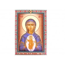 Икона холст "Икона холст Божией Матери Помощница в родах" на подвесе, 1,8 × 15 × 20 см №4535.66