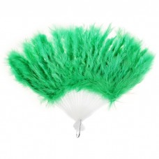 Веер пуховой цвет зеленый, 25см №4151.65
