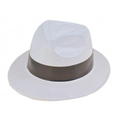 Шляпа белая с черным кантом, пластик, 31 × 27 × 11 см  №4003.136