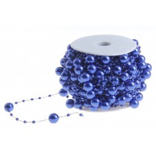 Лента нить из крупных шаров синяя, 14мм  №4067.450 (Цена за 1 метр) 