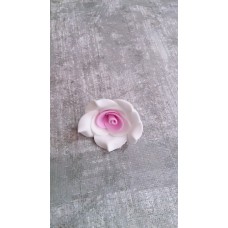 Цветочек латекс, цвет: белый с розовым,  размер: 3,0 см №3616.200
