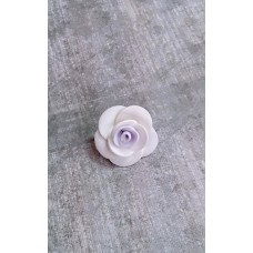 Цветочек латекс, цвет: белый с сиреневым размер: 3 см №3633.240