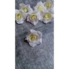 Цветочек  латекс, цвет: белый с лимонным,  размер: 3 см №3601.200