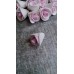 Цветочек-Бутон  латекс, цвет: белый с розовым,  размер: 1,5 см №3603.100