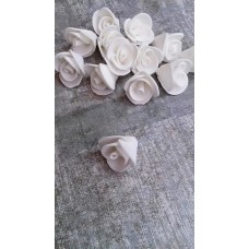 Цветочек-Бутон  латекс, цвет: белый,  размер: 1,5 см №3604.100