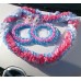 Комплект для украшения машины (Лента на капот- 1шт, украшение на радиатор 1шт, цветы на зеркала или ручки- 2шт) цвет: бело/розовый/голубой  №3474.493