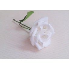 Бутоньерка Роза SvetikFantasy Цвет: белый, размер: стебель 12см, цветы 7,5 см №3278.112