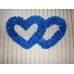 Два сердца для украшения квартиры, зала, стен, штор цвет: синий №1620.80
