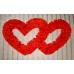 Два сердца для украшения квартиры, зала, стен, штор шелк  цвет: красный №2806.110