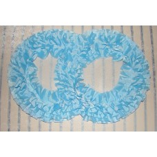 Два кольца для украшения машины шелк; цвет: голубой №2835.110