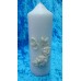Свеча Маркиза, 6х15,5 см, белая, цветы айвори, время горения 40 ч №2932.208