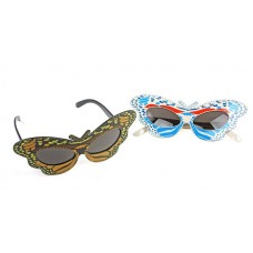 Карнавальные очки разноцветные "Бабочки", Цвета в ассортименте №211.60 