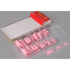 Типсы розовые, с блеском, в коробке 70шт Размер:9x16x2см №18.190 