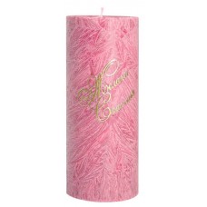 Свеча ажурная "Желаем счастья" розовая Размер: 18,5 см №18925716.290 