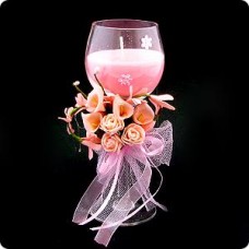 Свеча восковая "Розовая нежность", розовый, 18,5 см №61.195