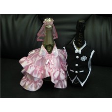 Костюм на шампанское "Жених & Невеста" розовый №102.150