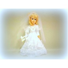 Кукла керамика с фатой 32см цвет: белый №85.350
