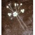 Шпилька цветочки,горный хрусталь, жемчуг   "Летто" (Итальянский дизайн) №1029.85