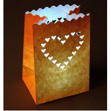 Светящийся пакет "Большое сердце"  0,1× 11×16 см цвета в ассортименте