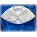 Накидка с белыми жемчужинами на пуговице  цвет:молоко размер:Free Size №1399.1350