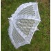 Зонт - трость белый кружевной №11.900