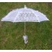 Зонт - трость белый кружевной №11.900